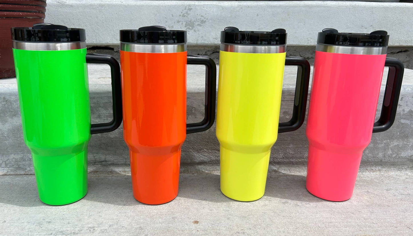 40 Oz Neon Insulated Tumbler Cup