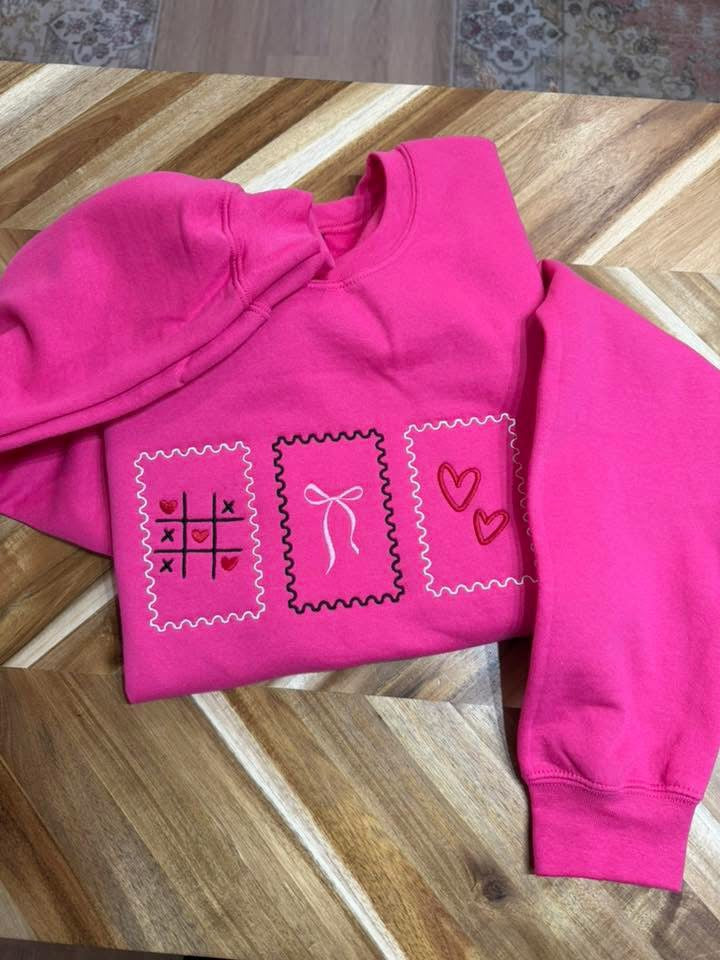 Valentineās Stamps Crewneck š©· S-XL