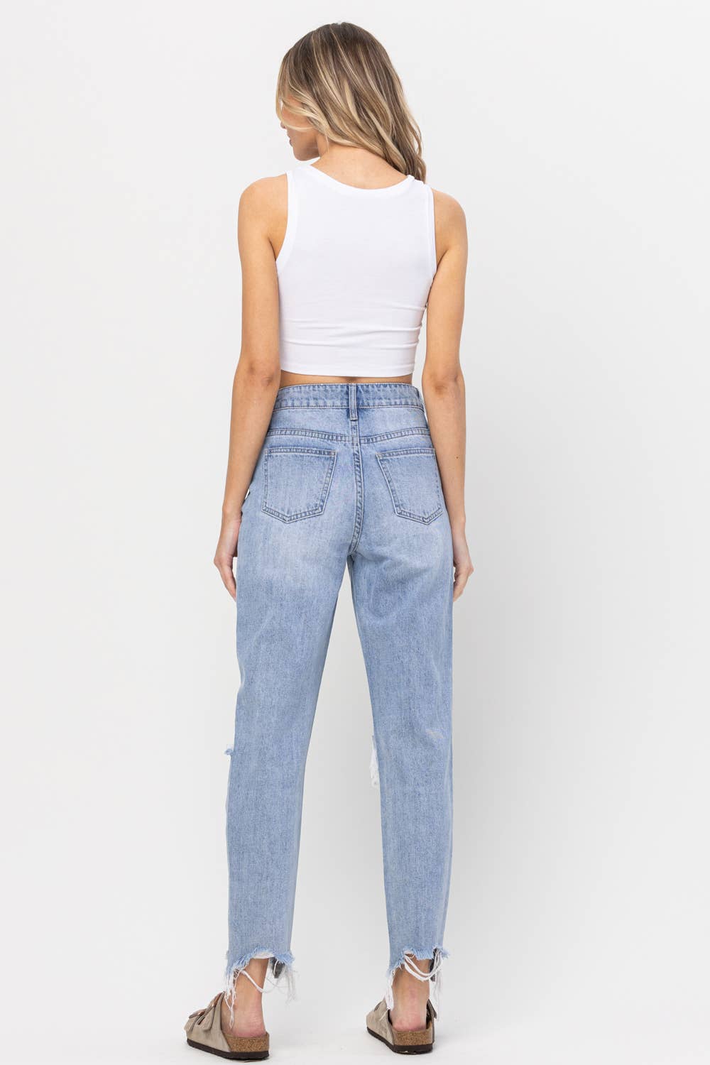 High Rise Knee Blowout Boyfriend