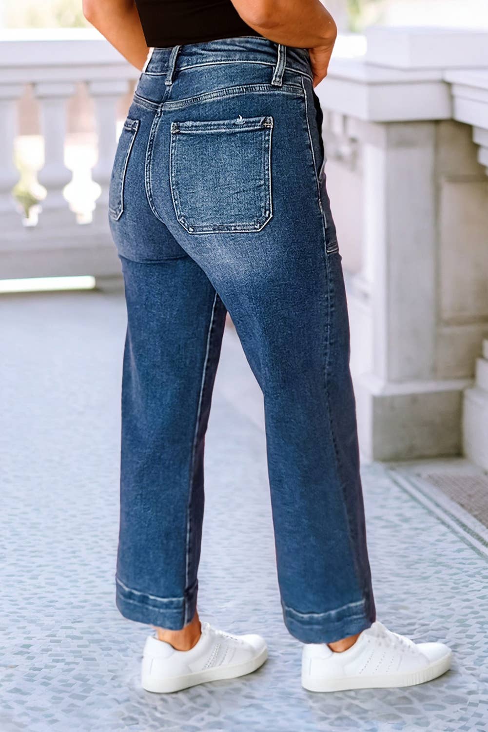 LDC Cropped High Rise Wide Leg Jeans