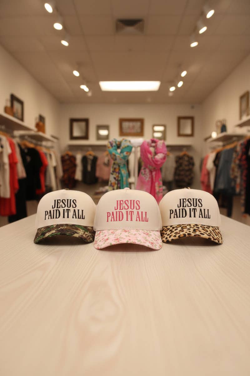 Jesus Paid It All Two Tone Cotton Hat