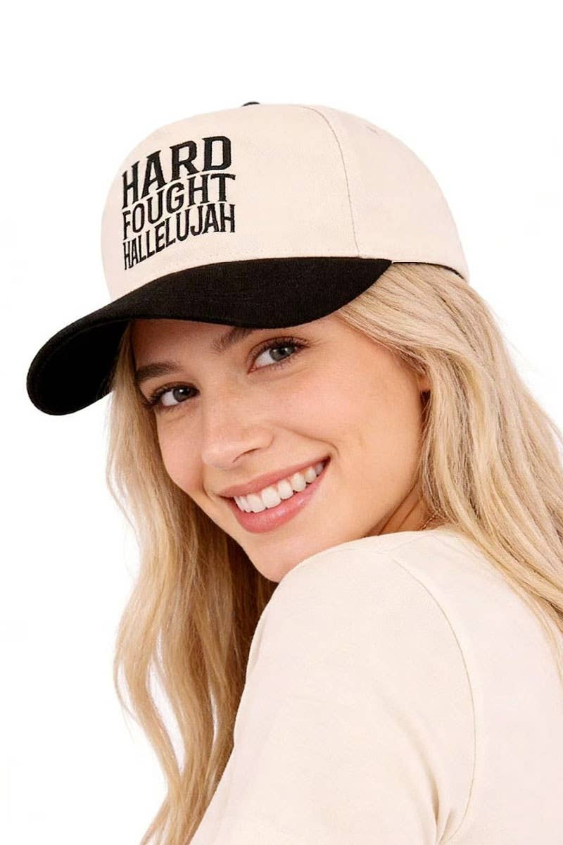 0427 Hard Fought Hallelujah Two Tone Cotton Hat SI-29573