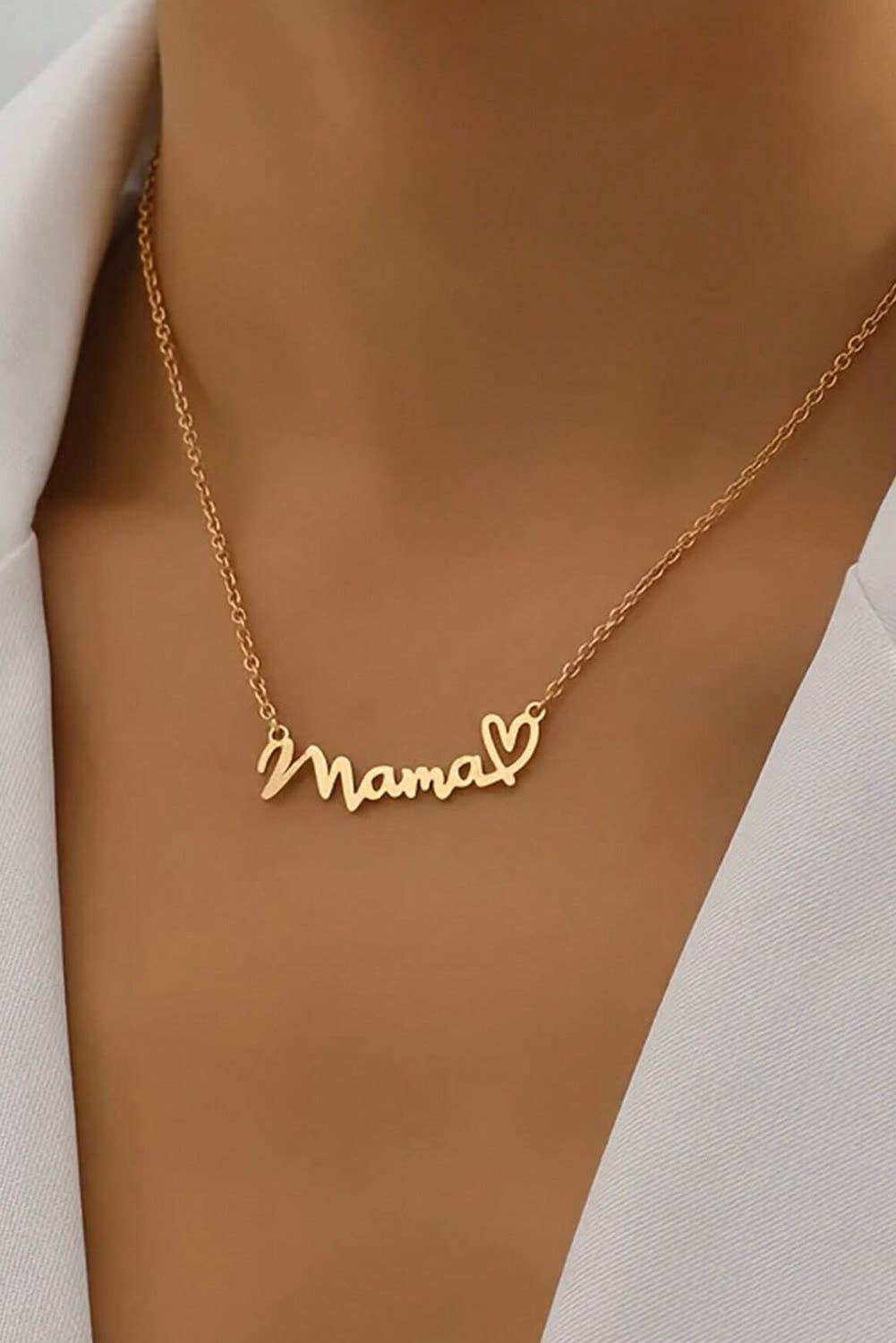 LDC mama Heart Pendant Chain Necklace