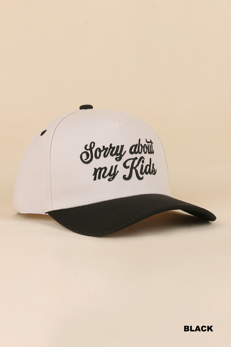 0519 Sorry About My Kids Two Tone Snapback Hat SI-29863