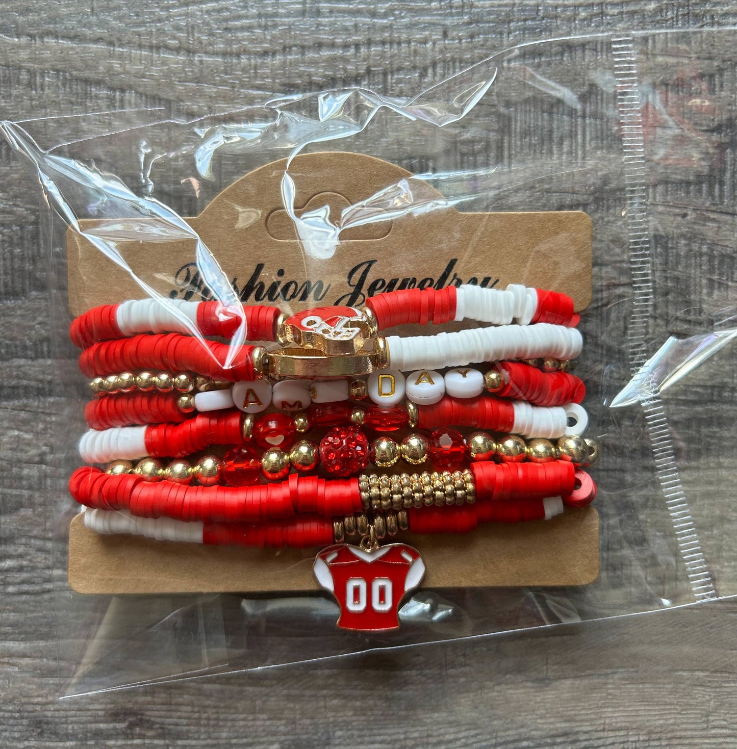 Game Day Friendship Clay Bead Bracelet Set
