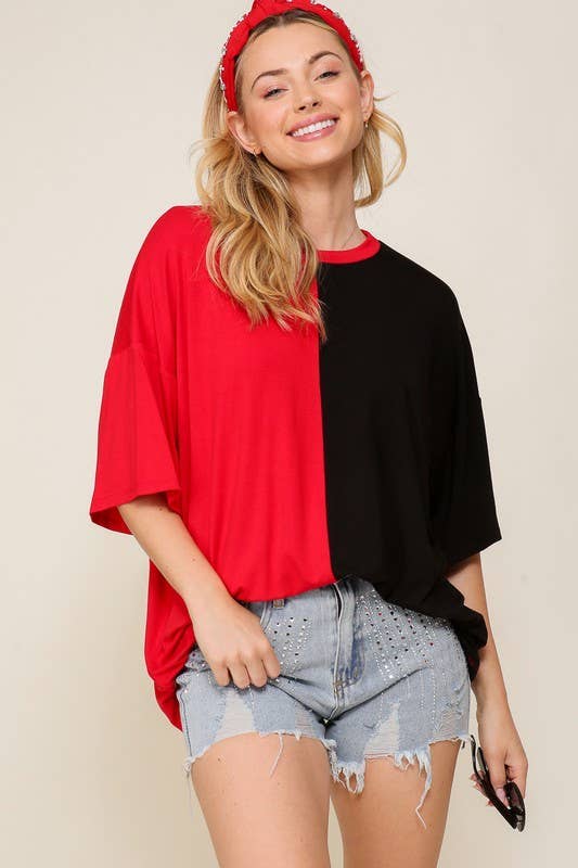 Game Day Multi Color Knit Top