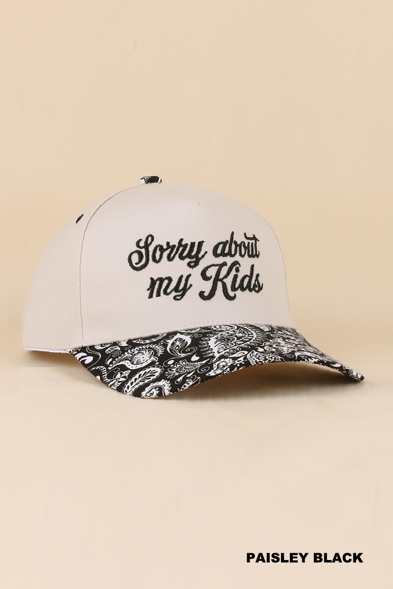 0519 Sorry About My Kids Two Tone Snapback Hat SI-29863