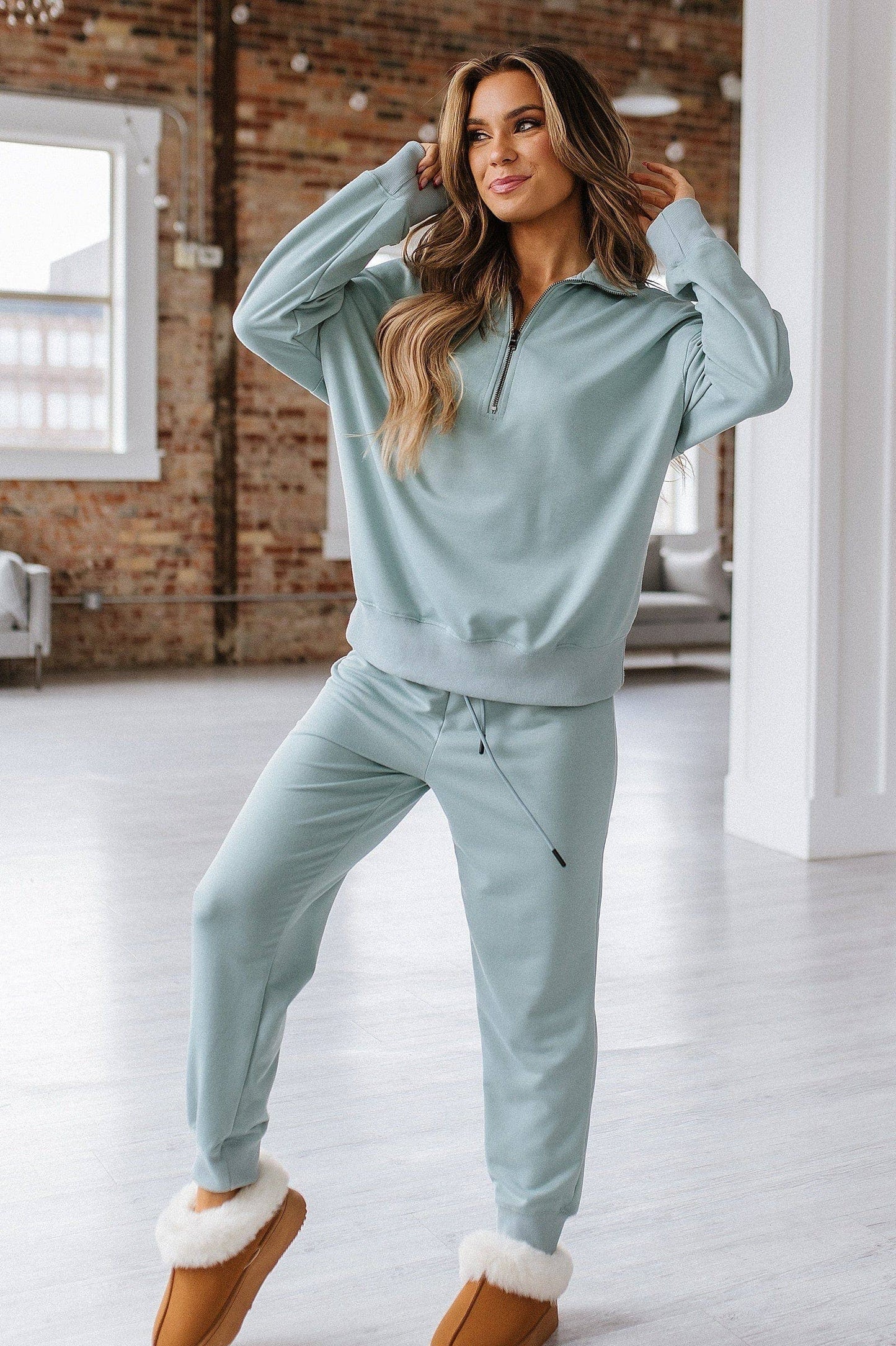 Alison Half Zip Loungewear Set | S-2XL 