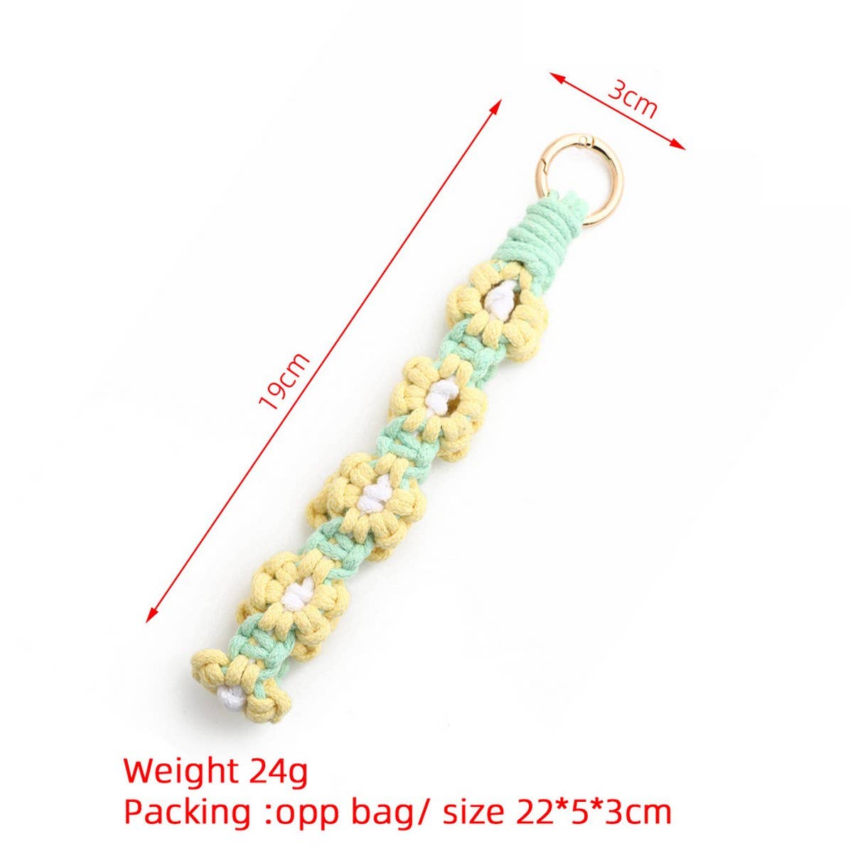 HANDWOVEN KEYCHAIN WRIST STRAP PENDANT_CWAJE0661