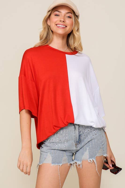 Game Day Multi Color Knit Top