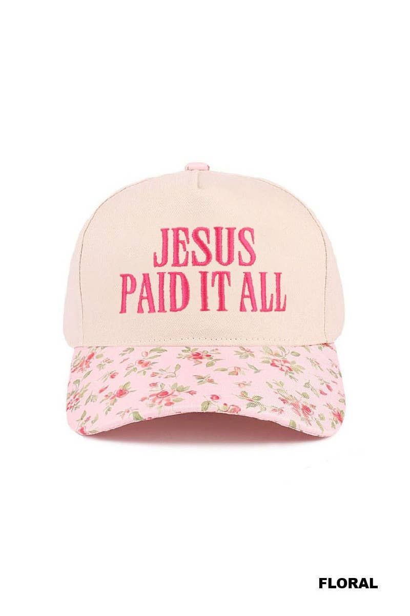 Jesus Paid It All Two Tone Cotton Hat