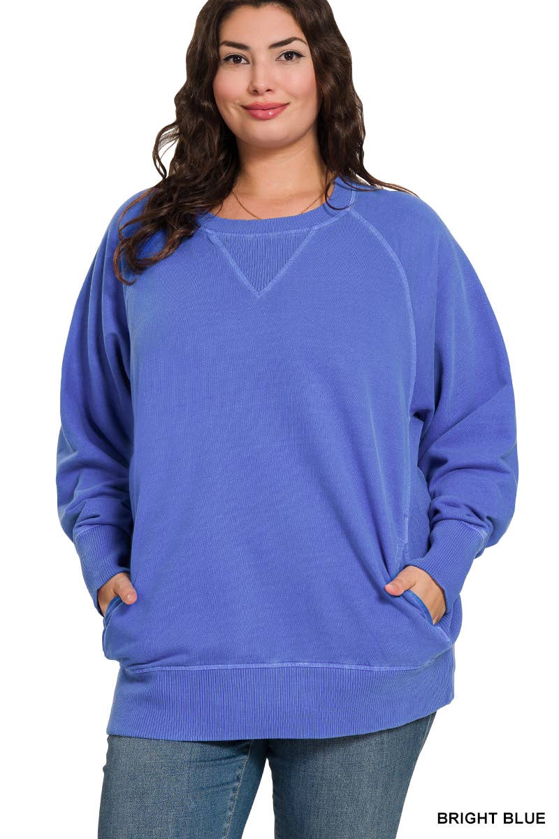 Plus Pigment Dyed French Terry Pullover