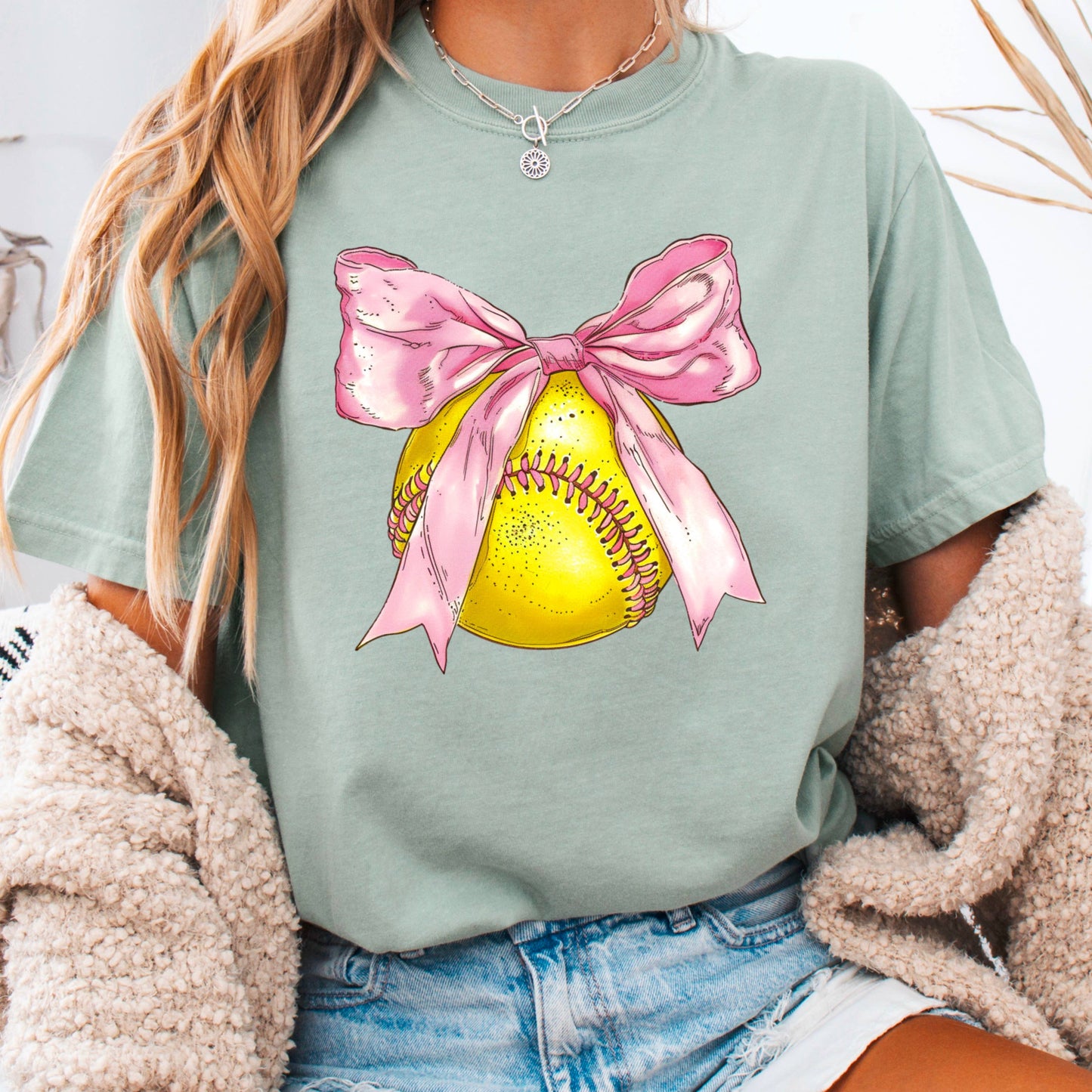 Coquette Softball Graphic Tee  | Comfort Color