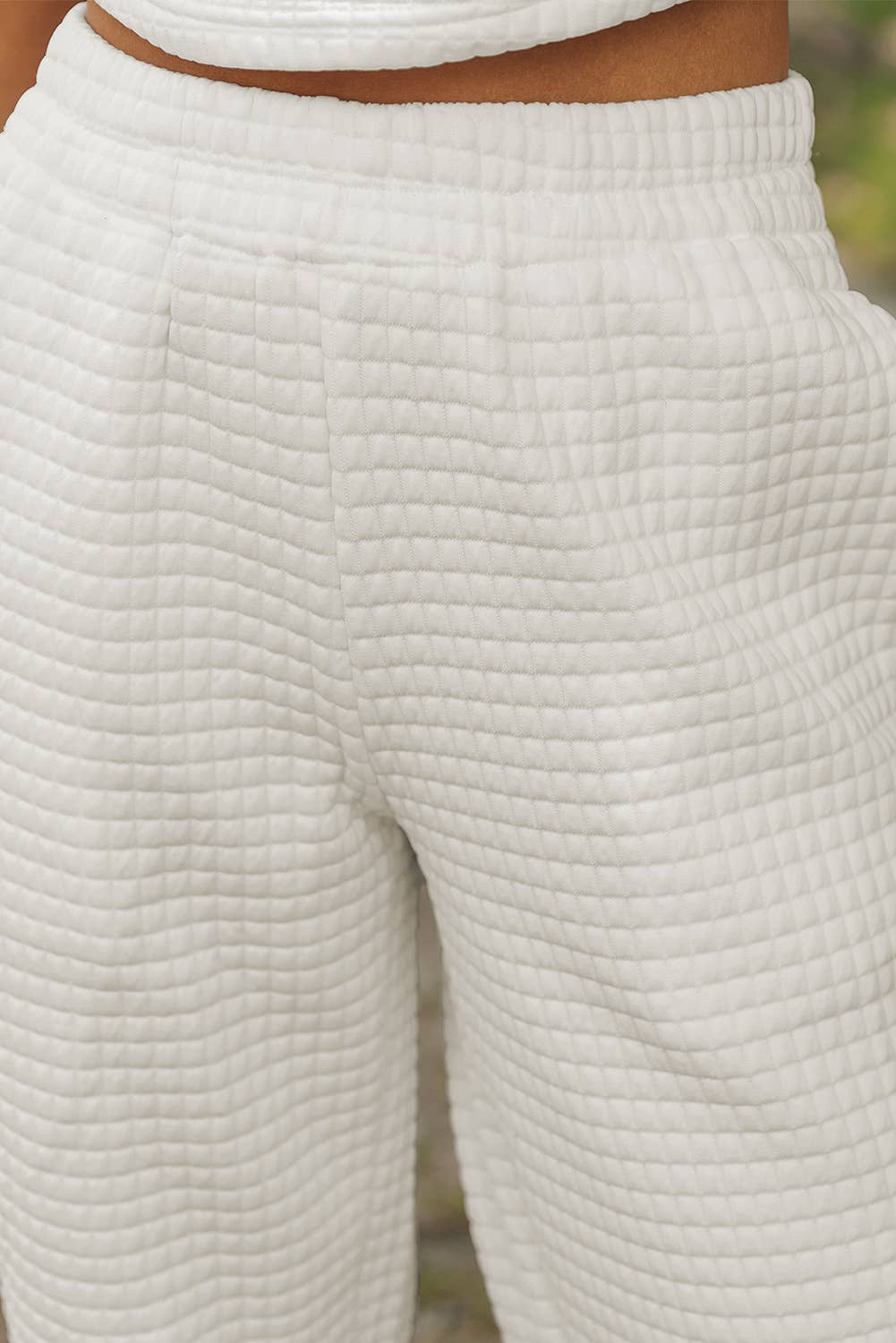 LDC Textured Cropped Tee and Jogger Pants Set