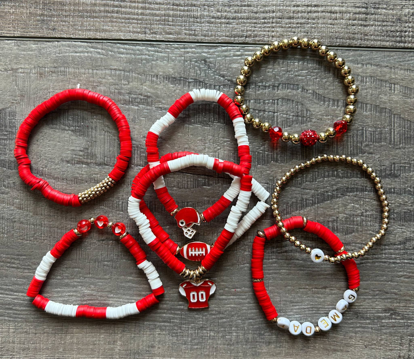 Game Day Friendship Clay Bead Bracelet Set