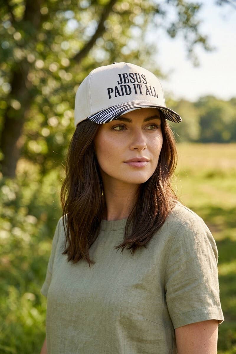 Jesus Paid It All Two Tone Cotton Hat