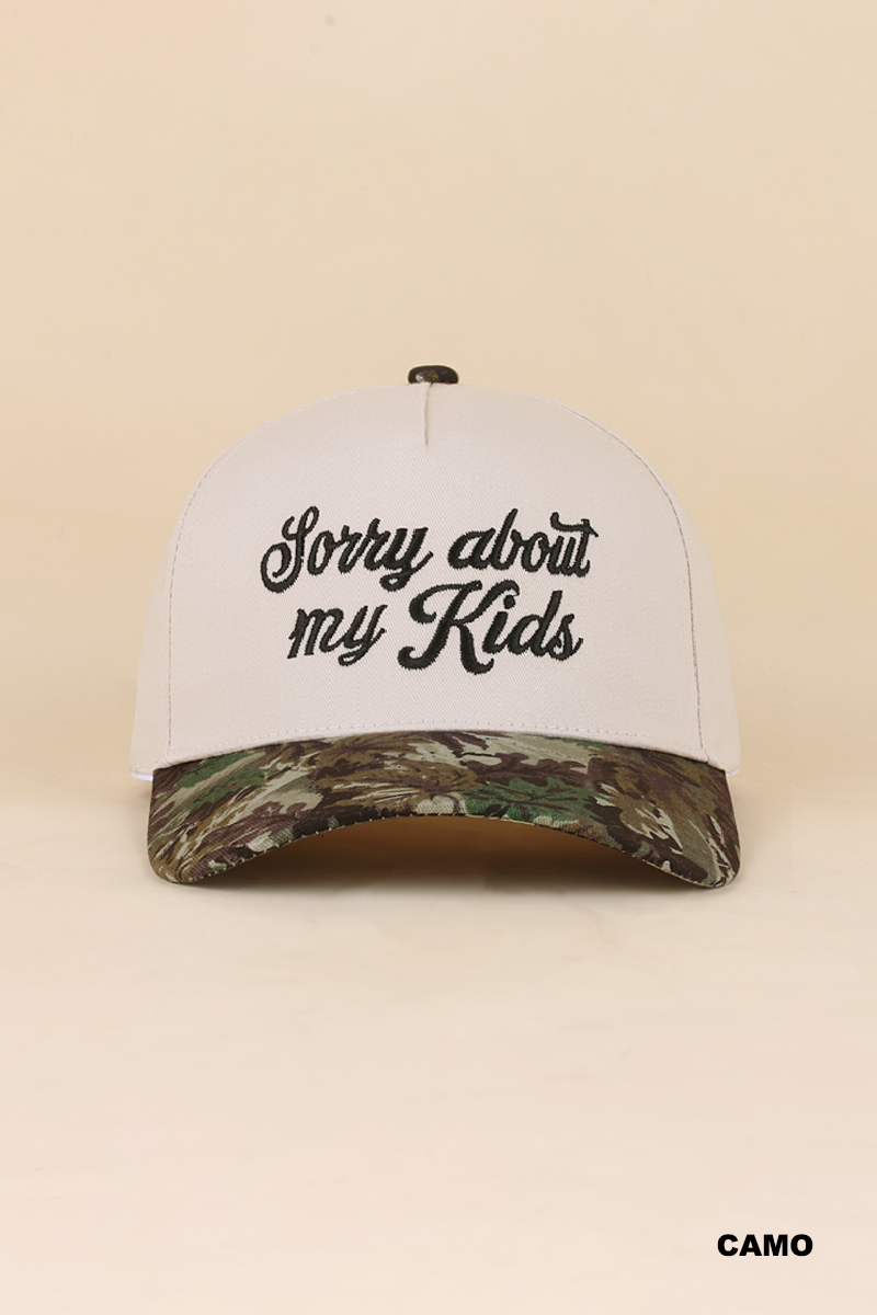 0519 Sorry About My Kids Two Tone Snapback Hat SI-29863
