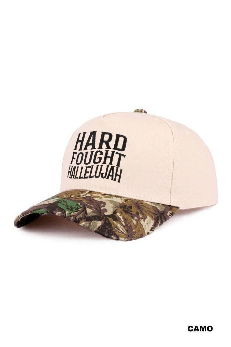 0427 Hard Fought Hallelujah Two Tone Cotton Hat SI-29573