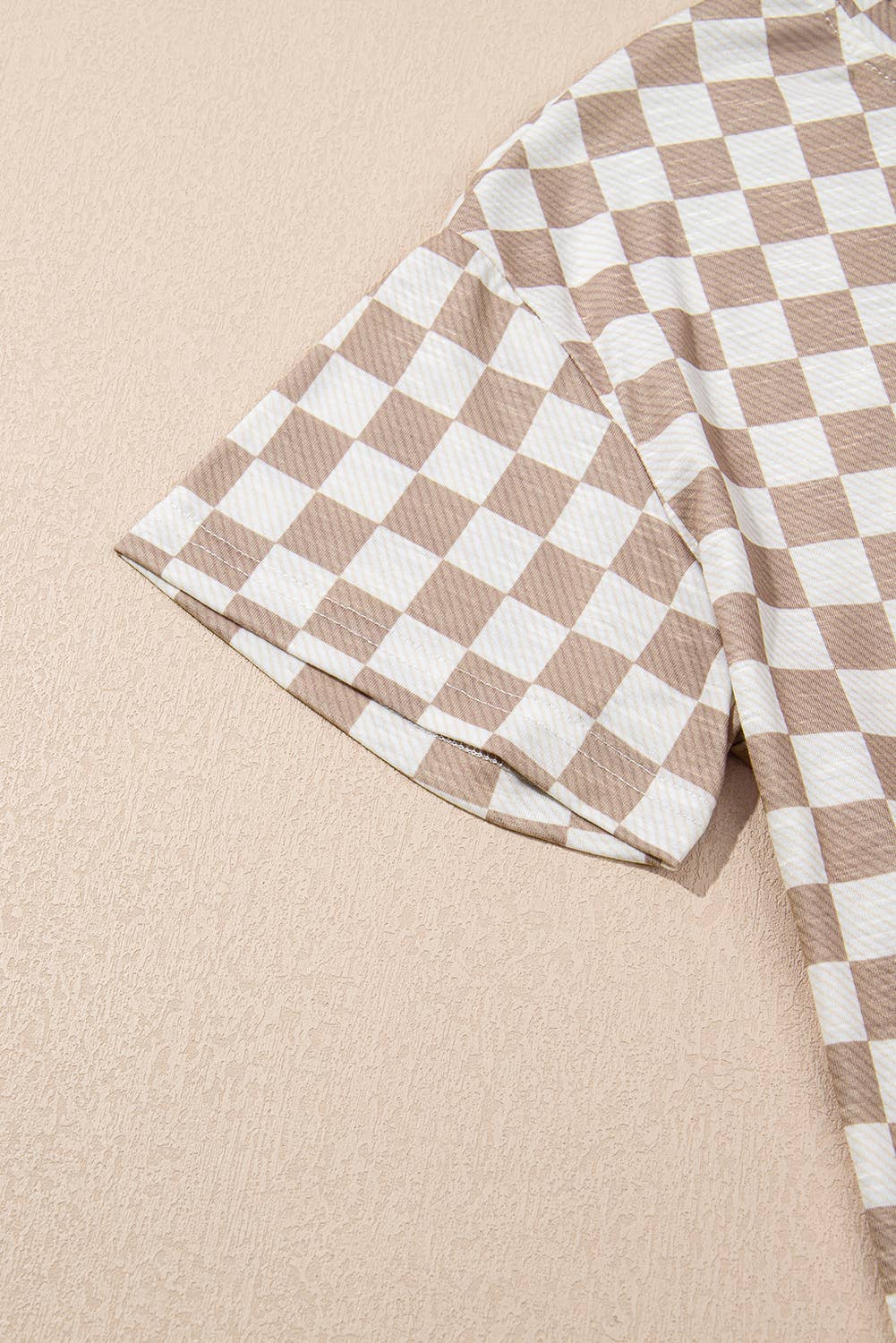 Checkerboard T-Shirt & High-Waist Skorts 2-Piece Set