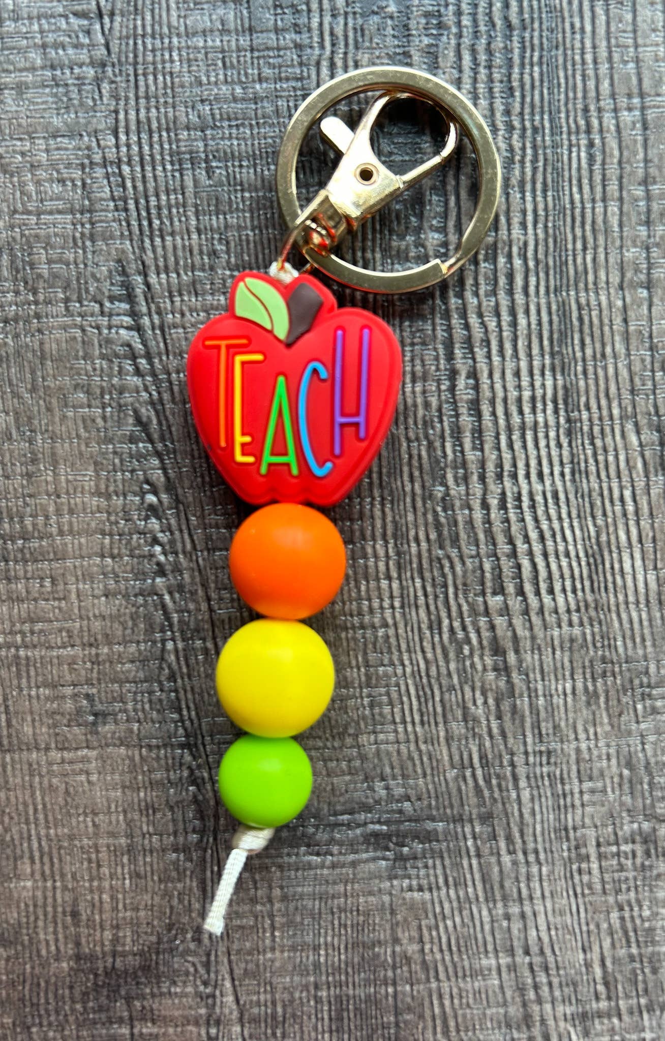 Teacher Focal Bead Small Keychain or Bag Charm