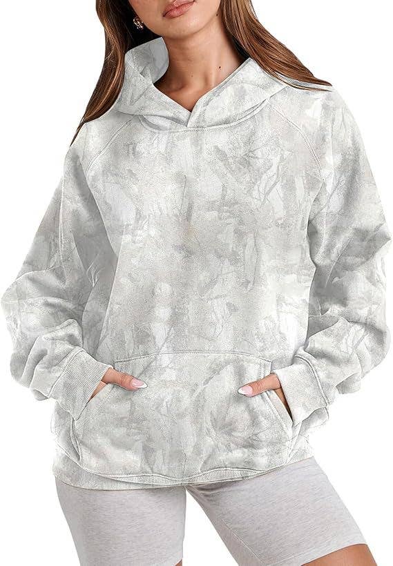 Hunting woodland camo oversized hoodie