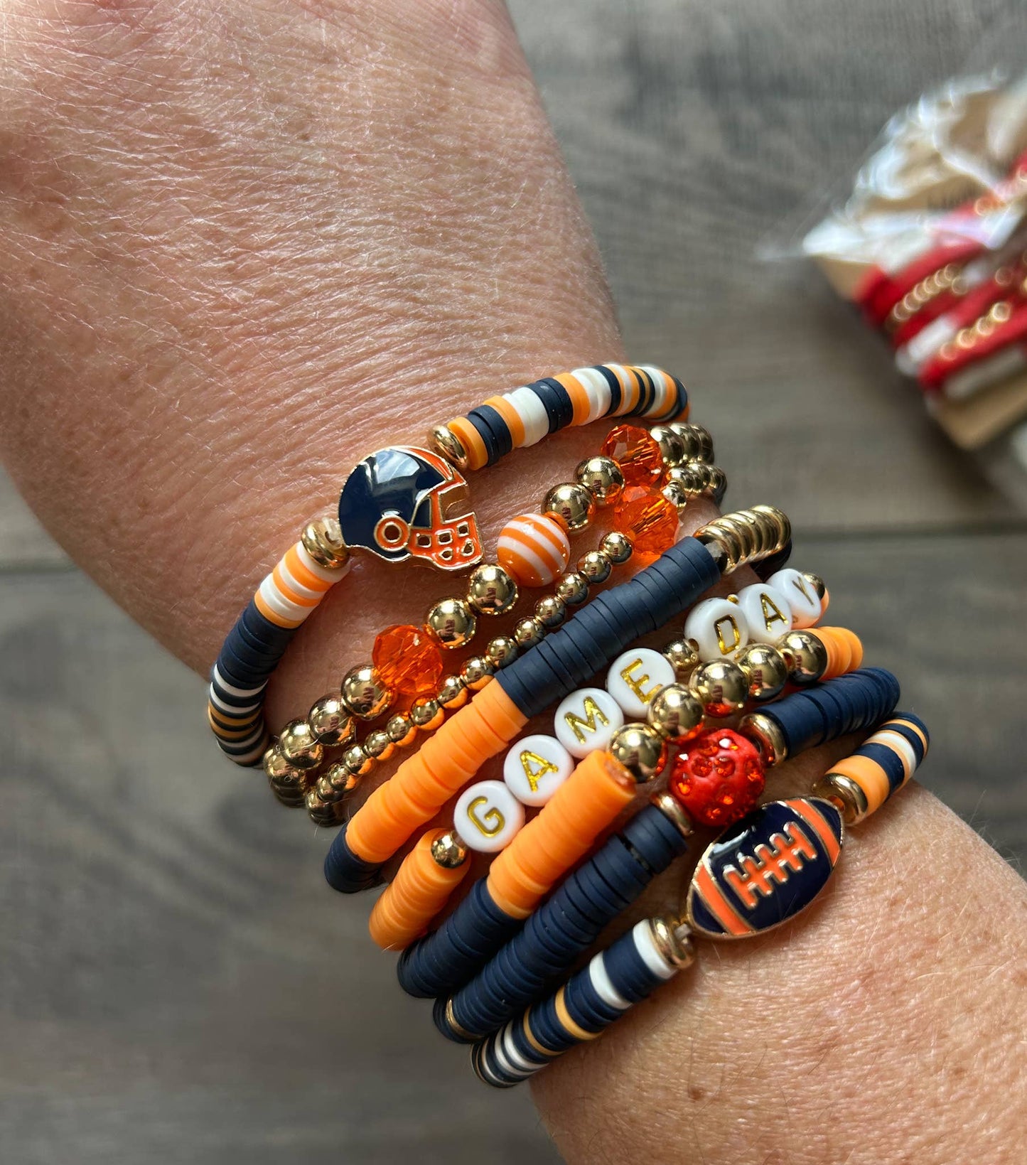 Game Day Friendship Clay Bead Bracelet Set