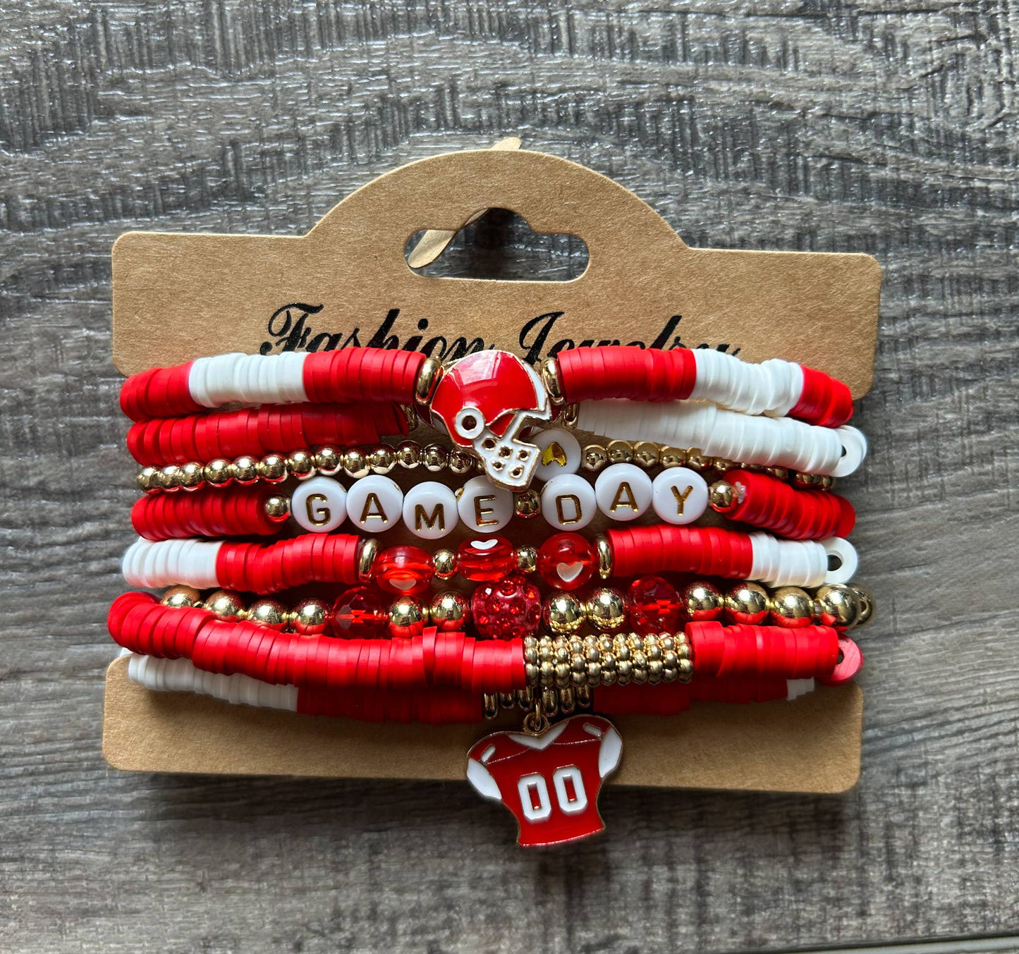 Game Day Friendship Clay Bead Bracelet Set