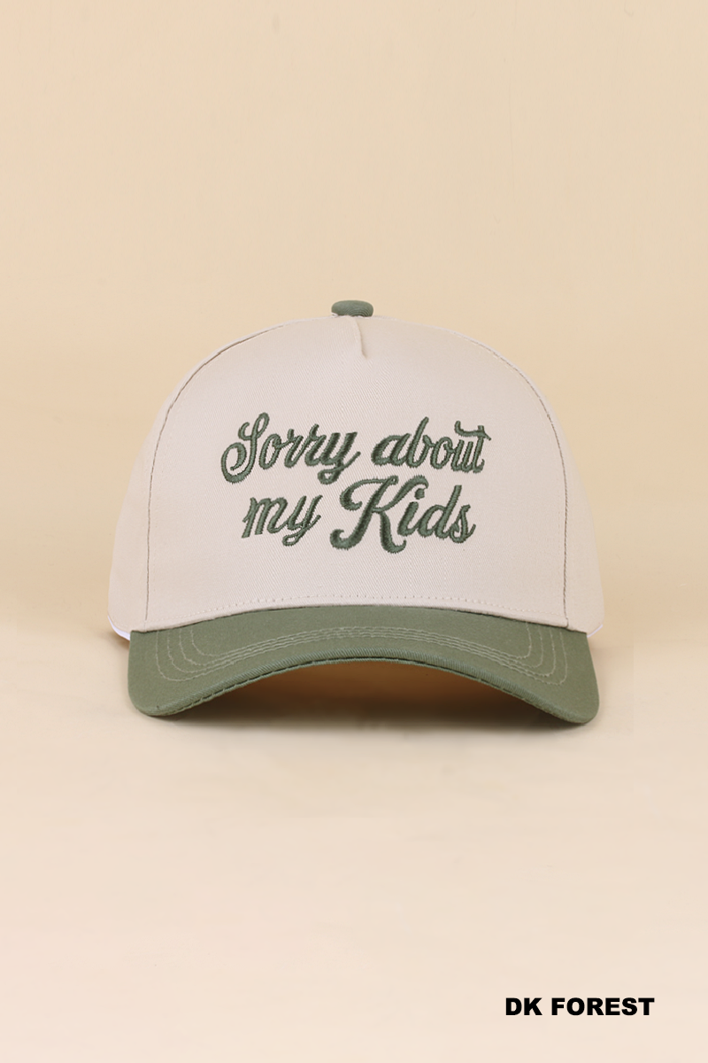 0519 Sorry About My Kids Two Tone Snapback Hat SI-29863