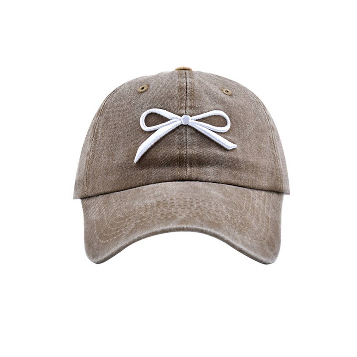 New Women's Bow Embroidered Baseball Cap CWAH1239