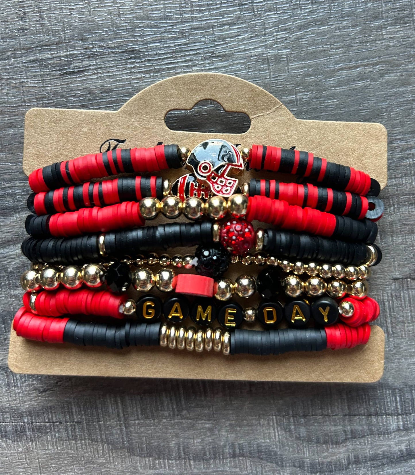 Game Day Friendship Clay Bead Bracelet Set