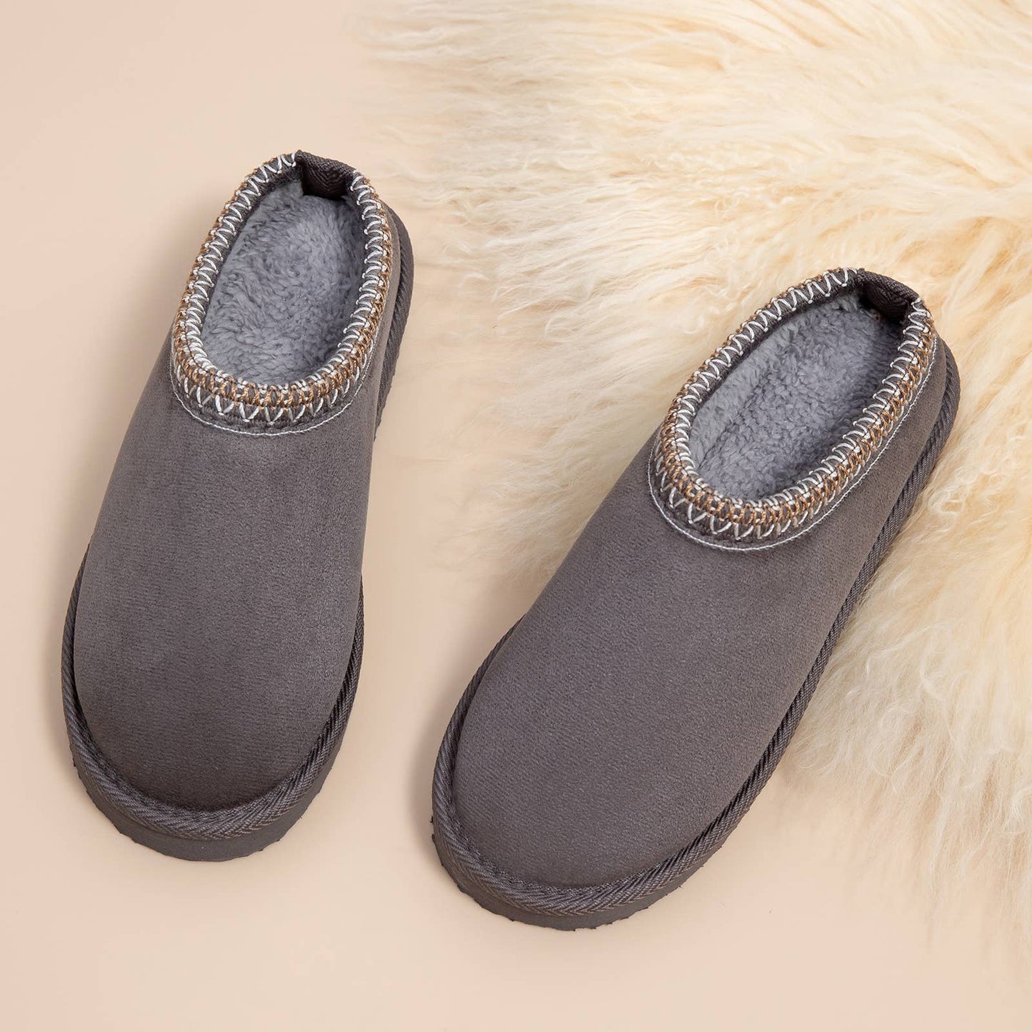 Women Vegan Suede Mini Boots Slippers (Mixed 24 Pairs)