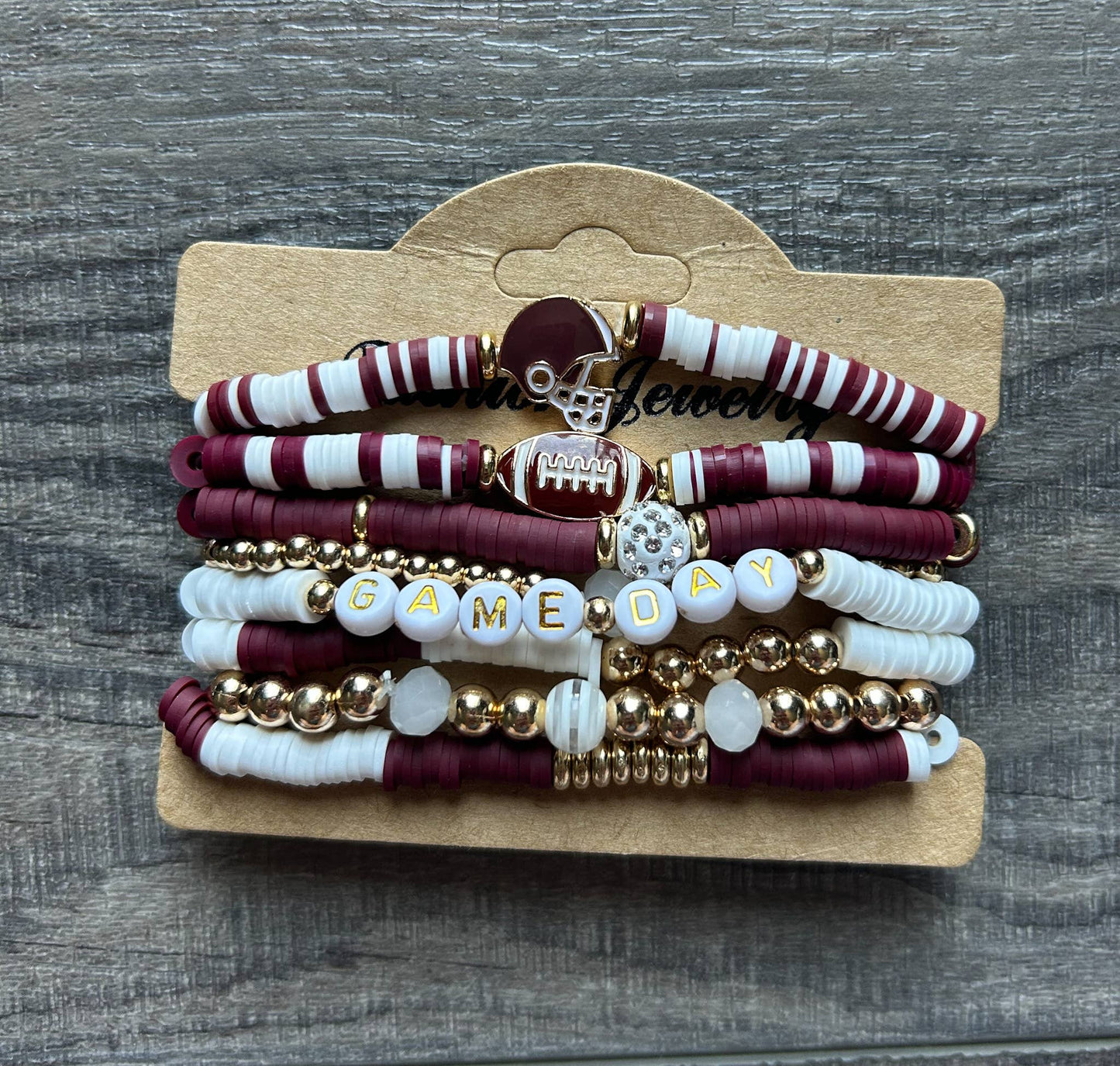 Game Day Friendship Clay Bead Bracelet Set