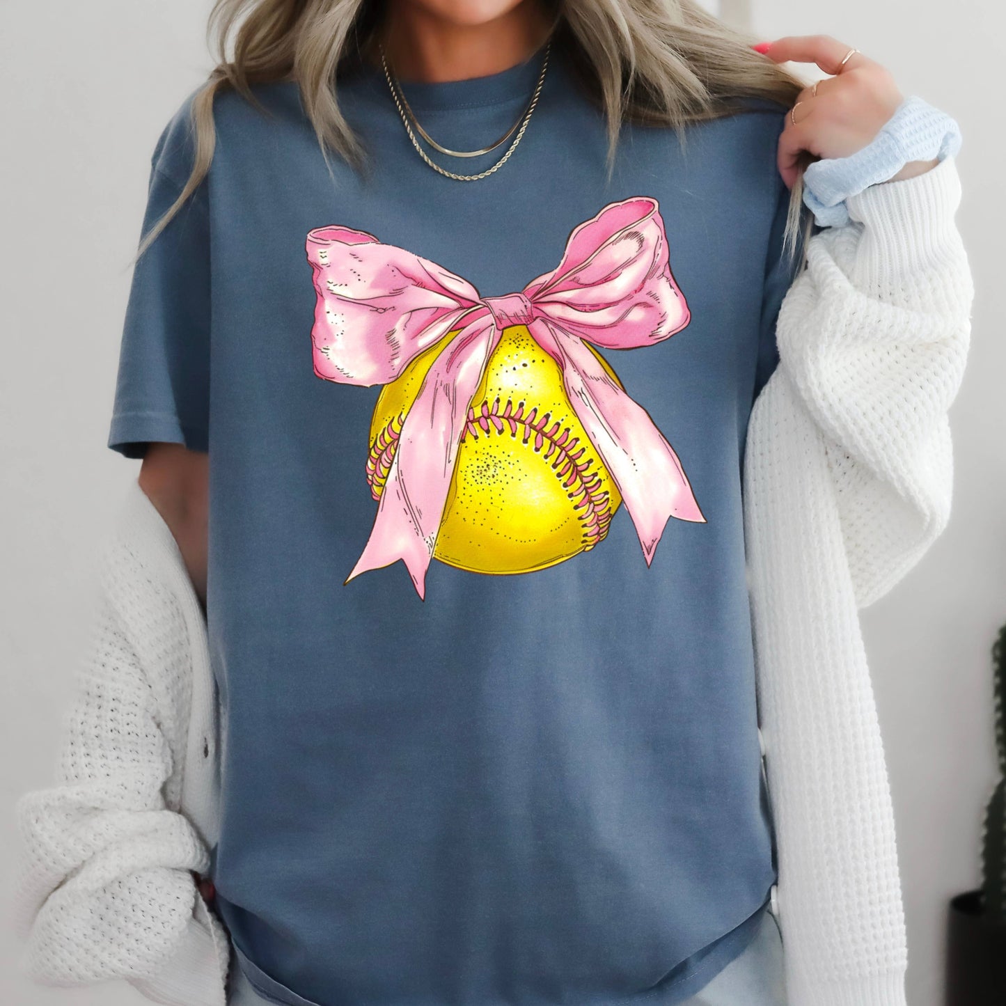 Coquette Softball Graphic Tee  | Comfort Color