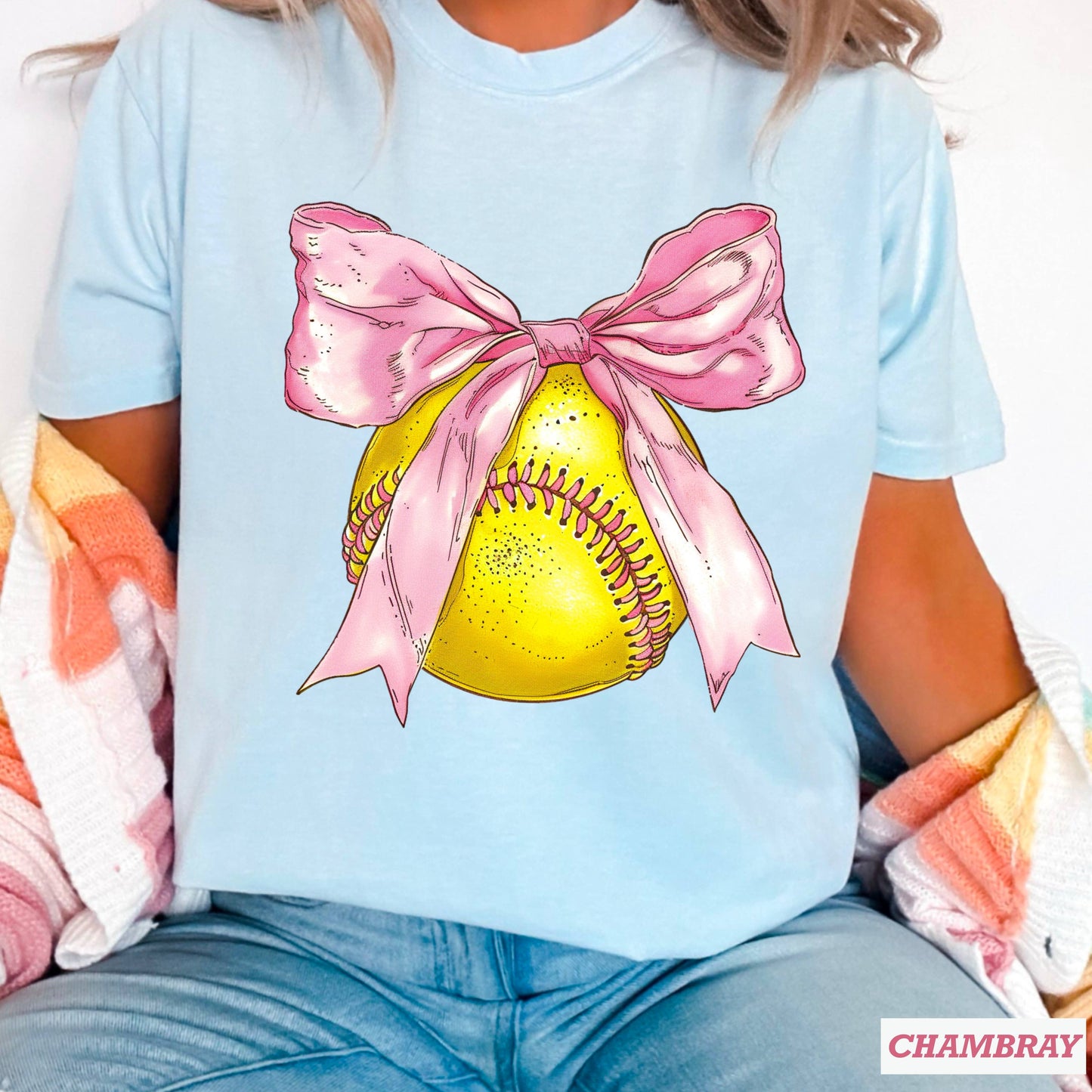 Coquette Softball Graphic Tee  | Comfort Color
