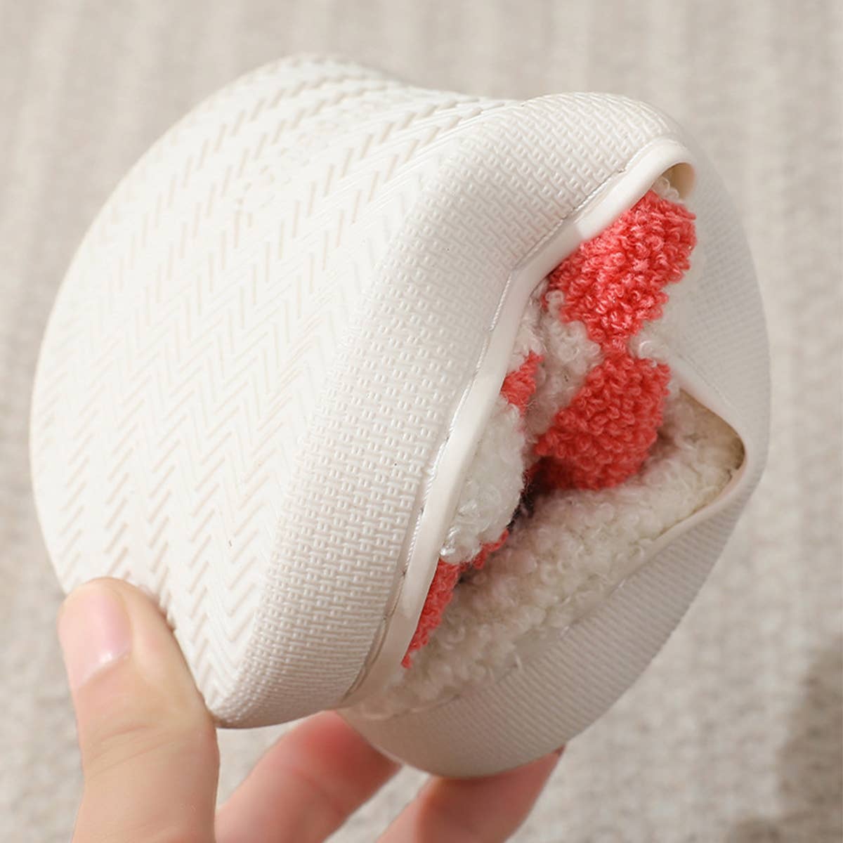 SIMPLE CHECKERED WARM COTTON SLIPPERS_CWSHS0250