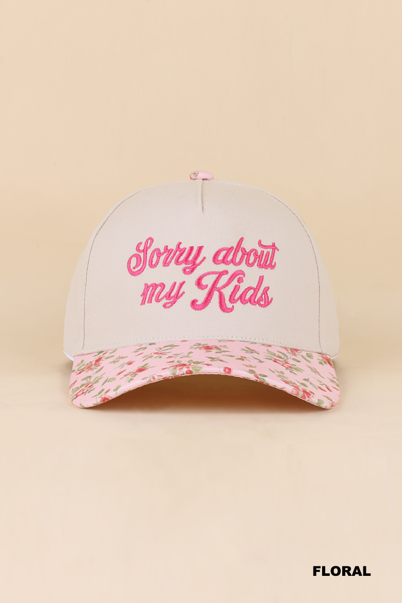 0519 Sorry About My Kids Two Tone Snapback Hat SI-29863