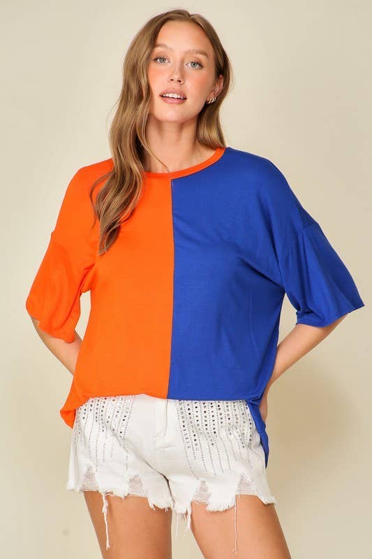 Game Day Multi Color Knit Top