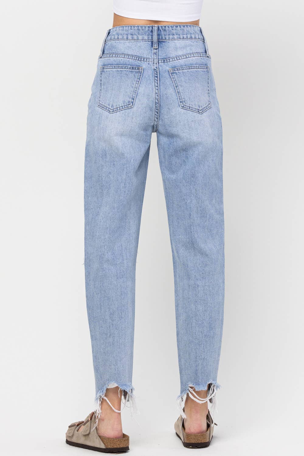 High Rise Knee Blowout Boyfriend