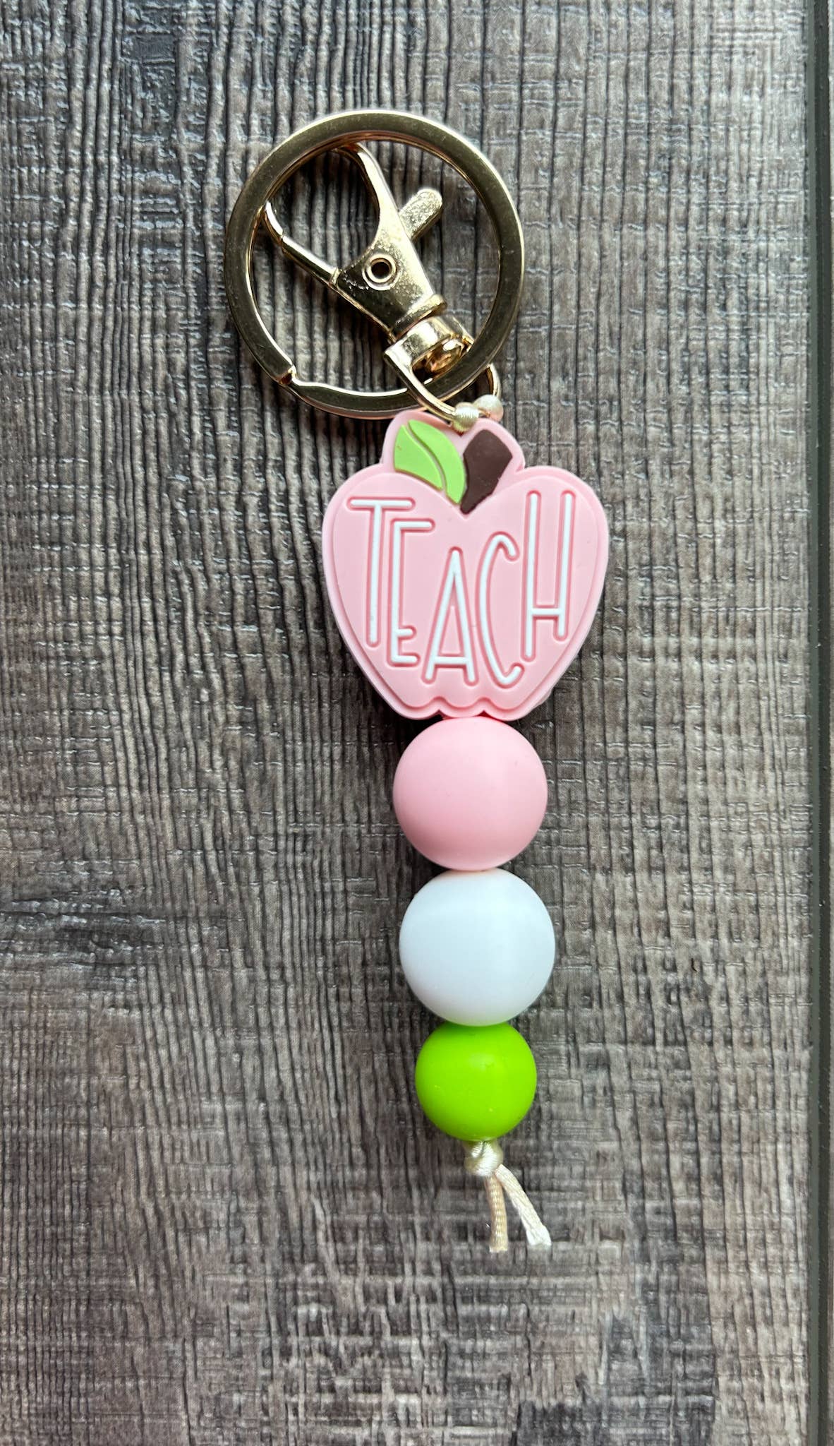 Teacher Focal Bead Small Keychain or Bag Charm