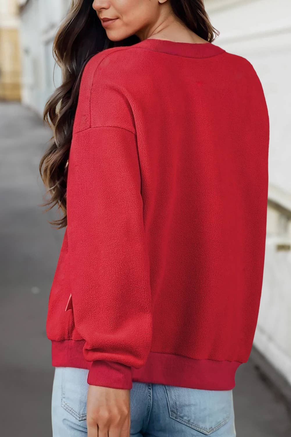 Cozy Reversible Oversize Mock Neck Sweatshirt | S-XL