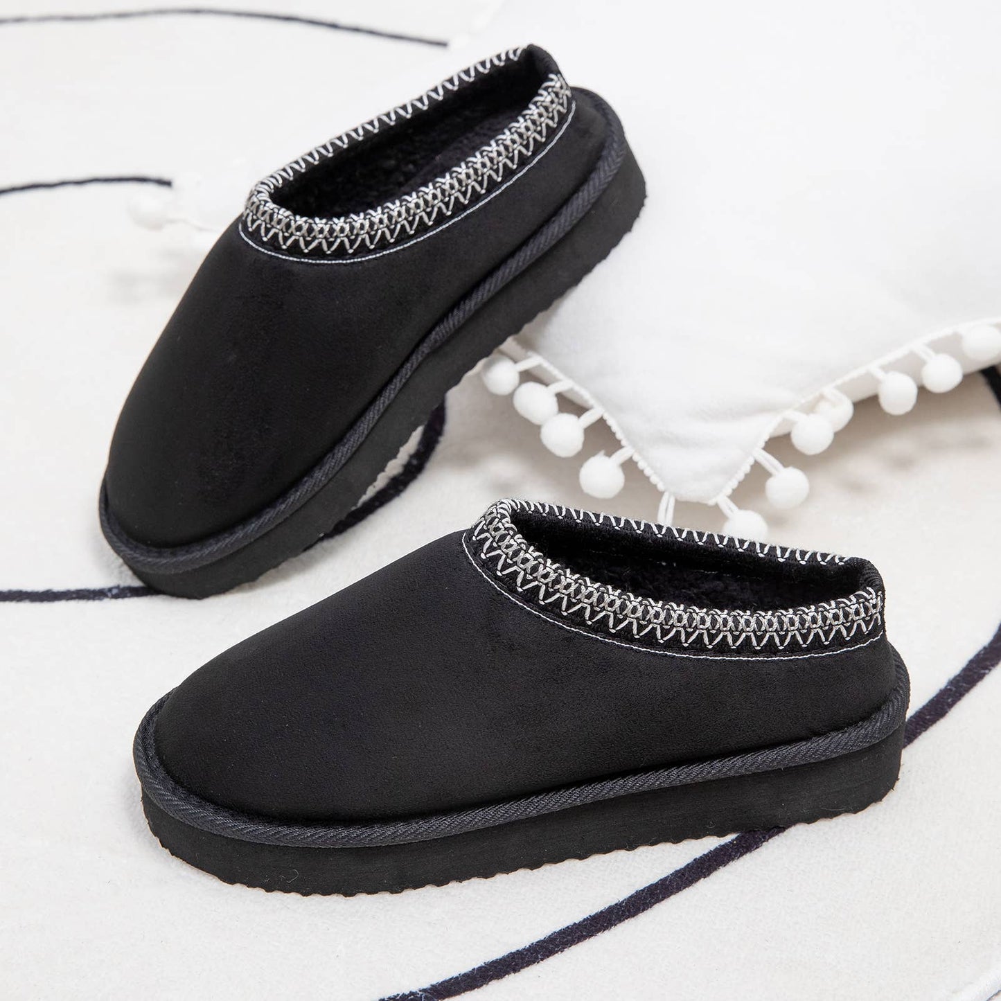 Women Vegan Suede Mini Boots Slippers (Mixed 24 Pairs)