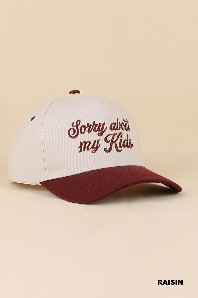 0519 Sorry About My Kids Two Tone Snapback Hat SI-29863