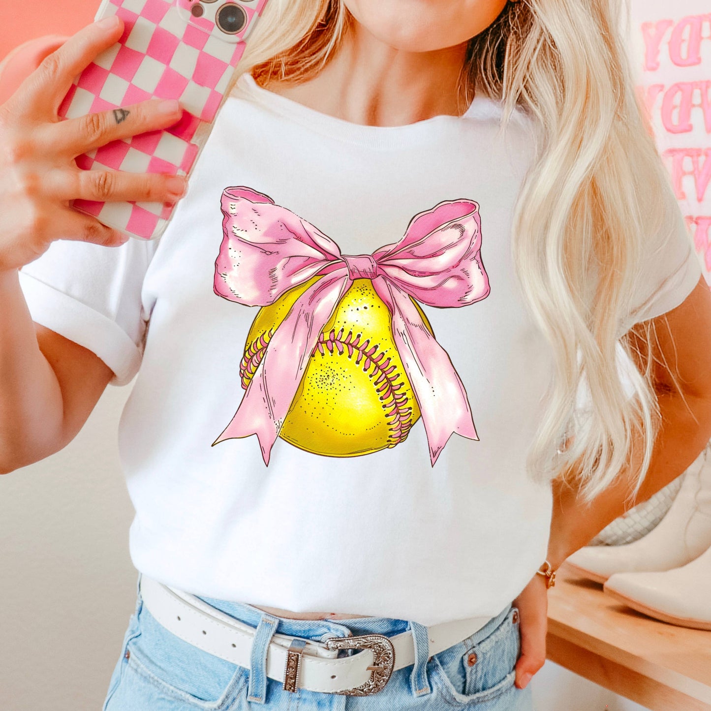 Coquette Softball Graphic Tee  | Comfort Color