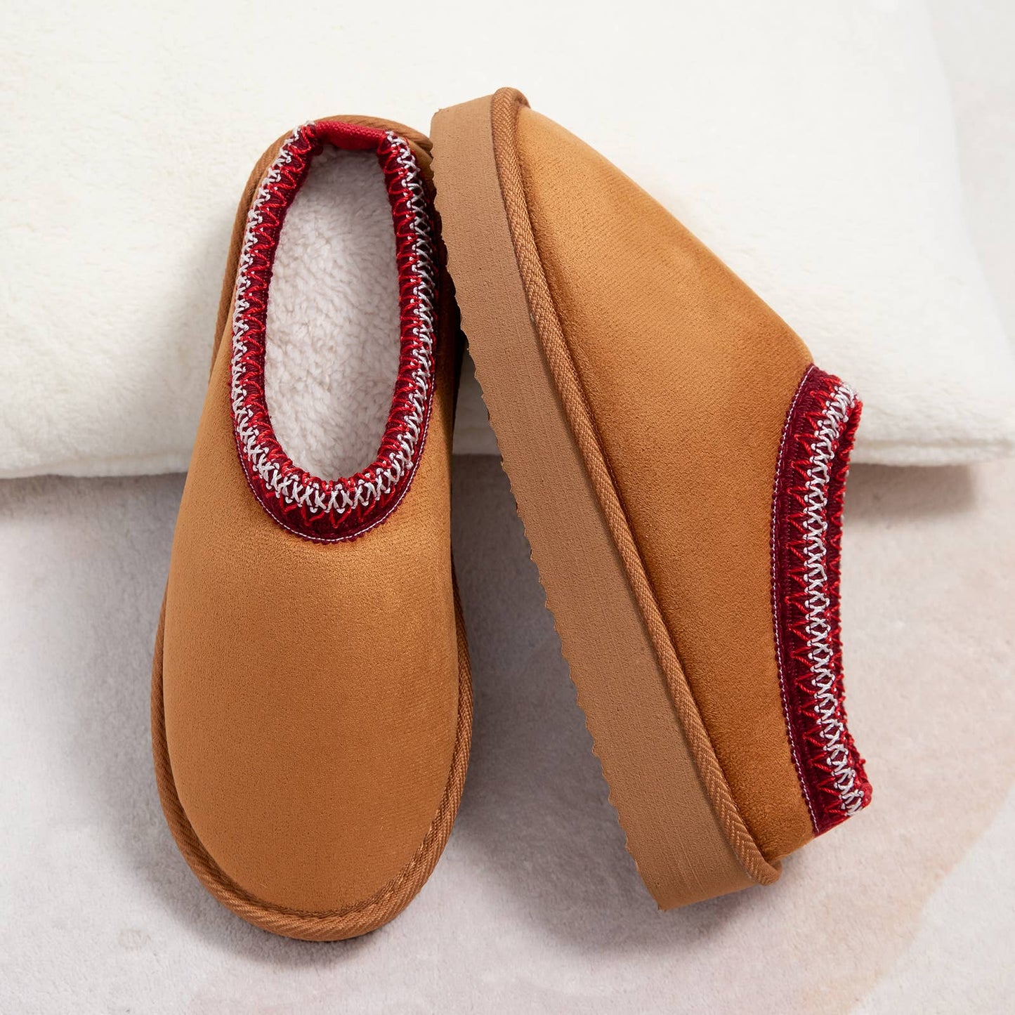 Women Vegan Suede Mini Boots Slippers (Mixed 24 Pairs)