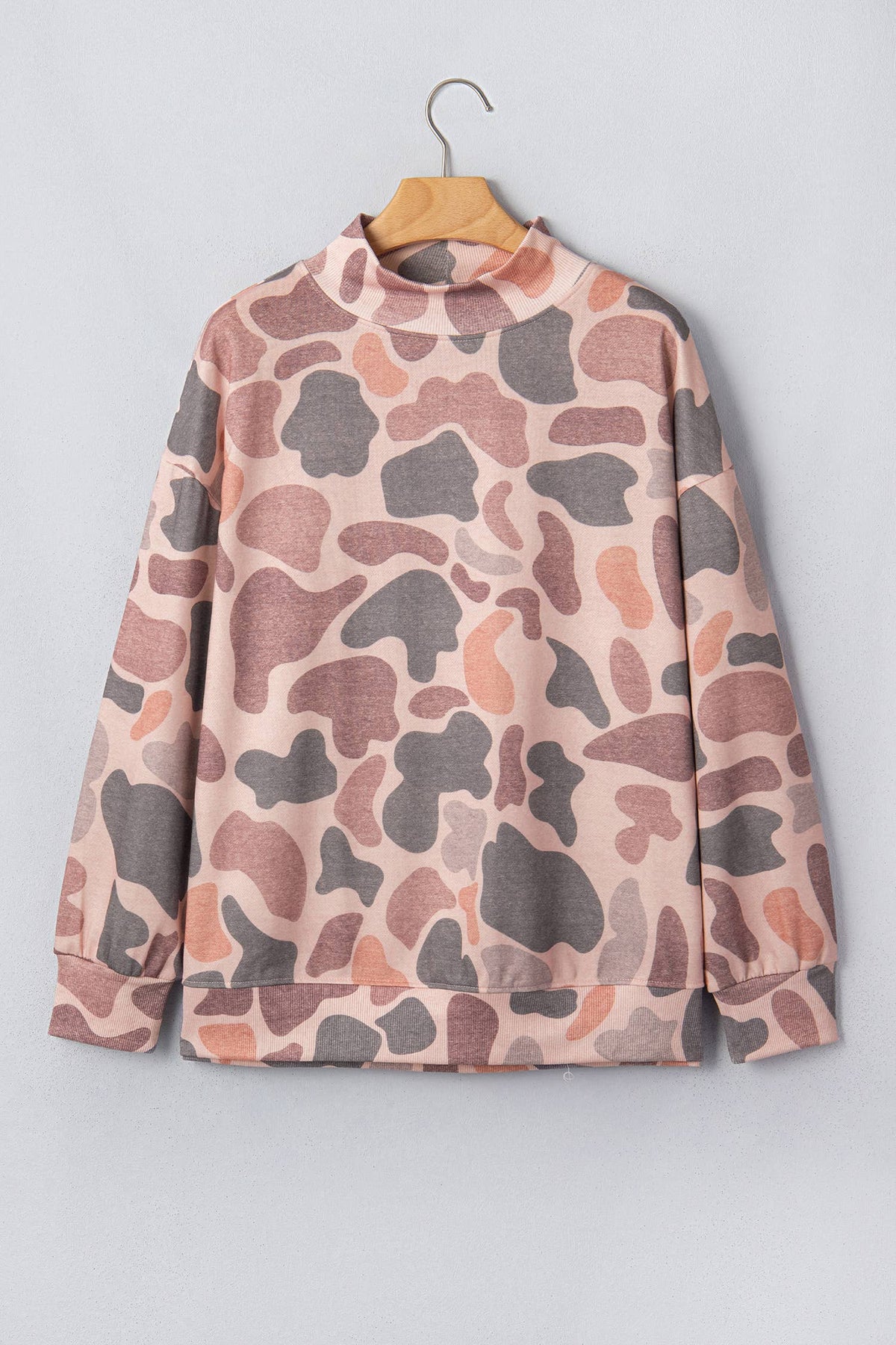 F/W26 NEW Camouflage Mock Neck Pullover Sweatshirt|S-4X
