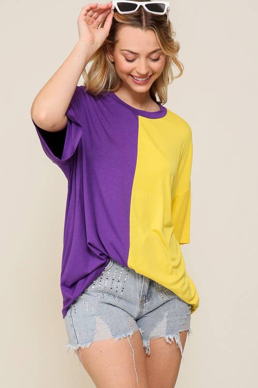 Game Day Multi Color Knit Top