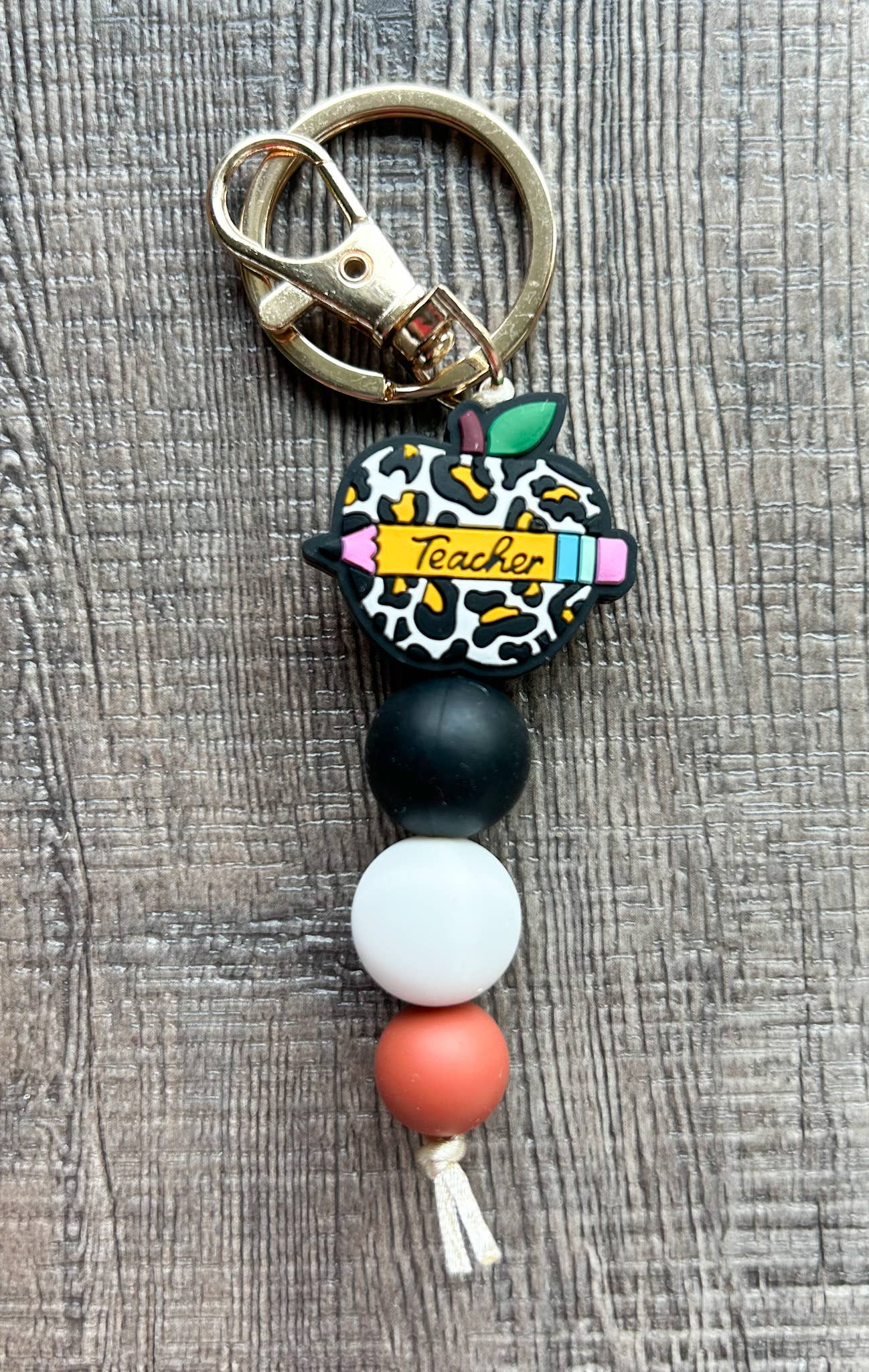 Teacher Focal Bead Small Keychain or Bag Charm