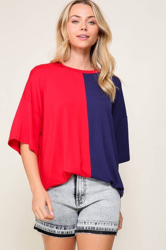 Game Day Multi Color Knit Top