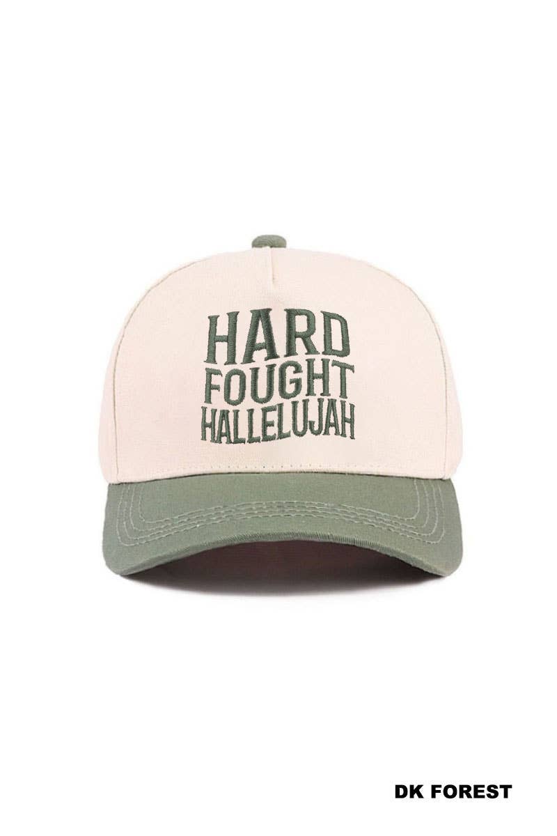 0427 Hard Fought Hallelujah Two Tone Cotton Hat SI-29573
