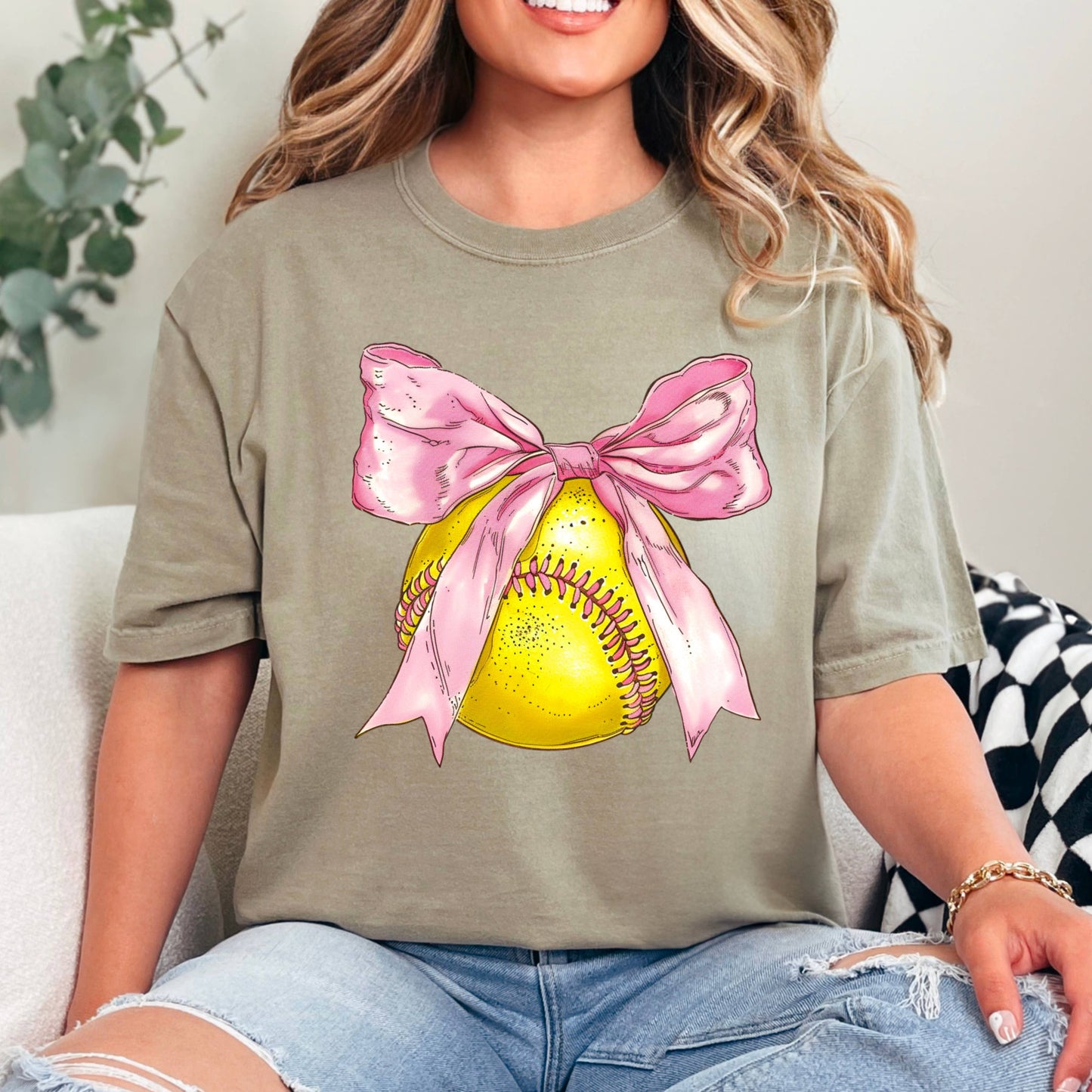 Coquette Softball Graphic Tee  | Comfort Color